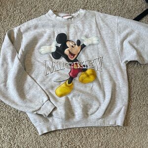 Vintage Gray Mickey Mouse Sweatshirt